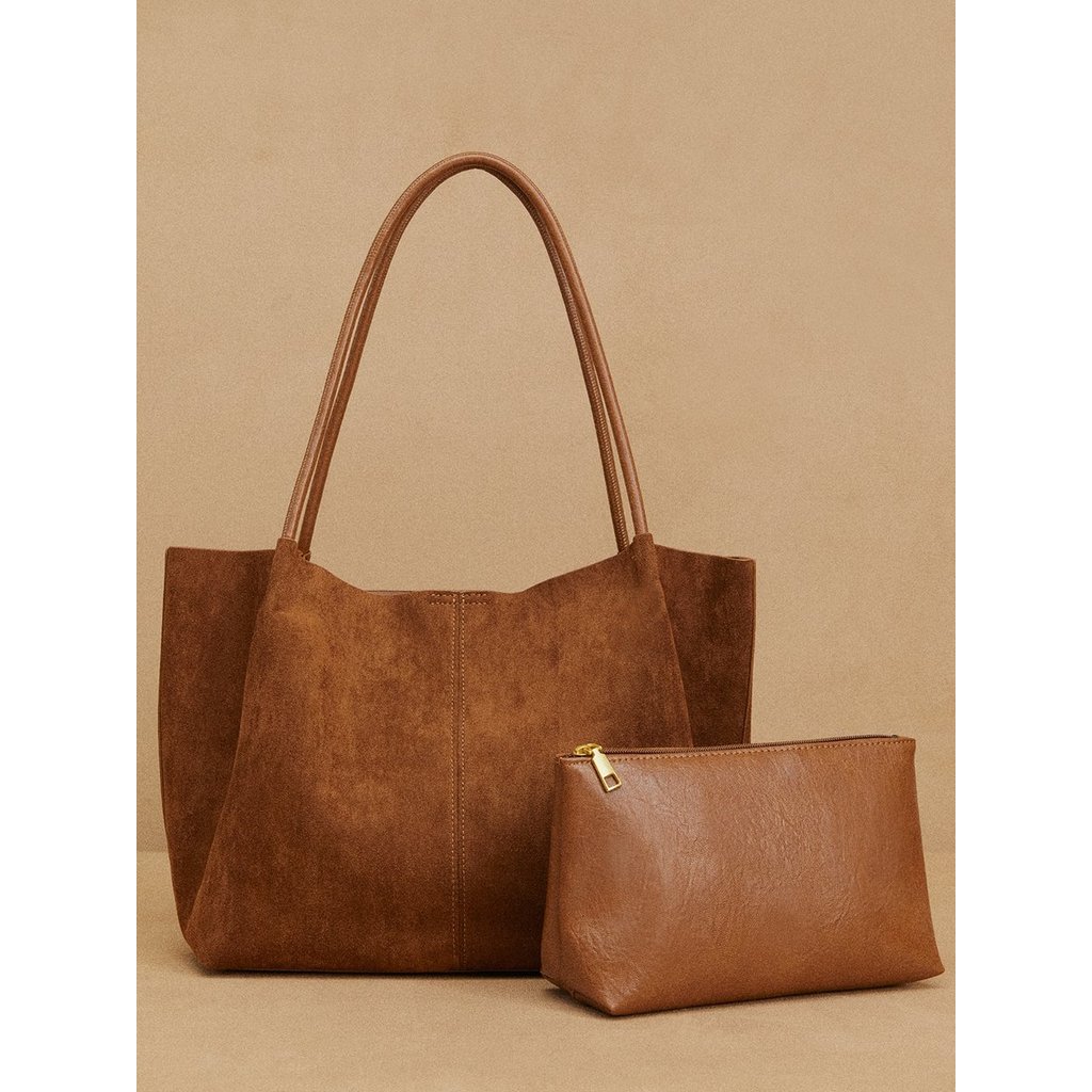 [Pomelo] กระเป๋าหนังกลับวีแกน / Vegan Suede Leather Bag