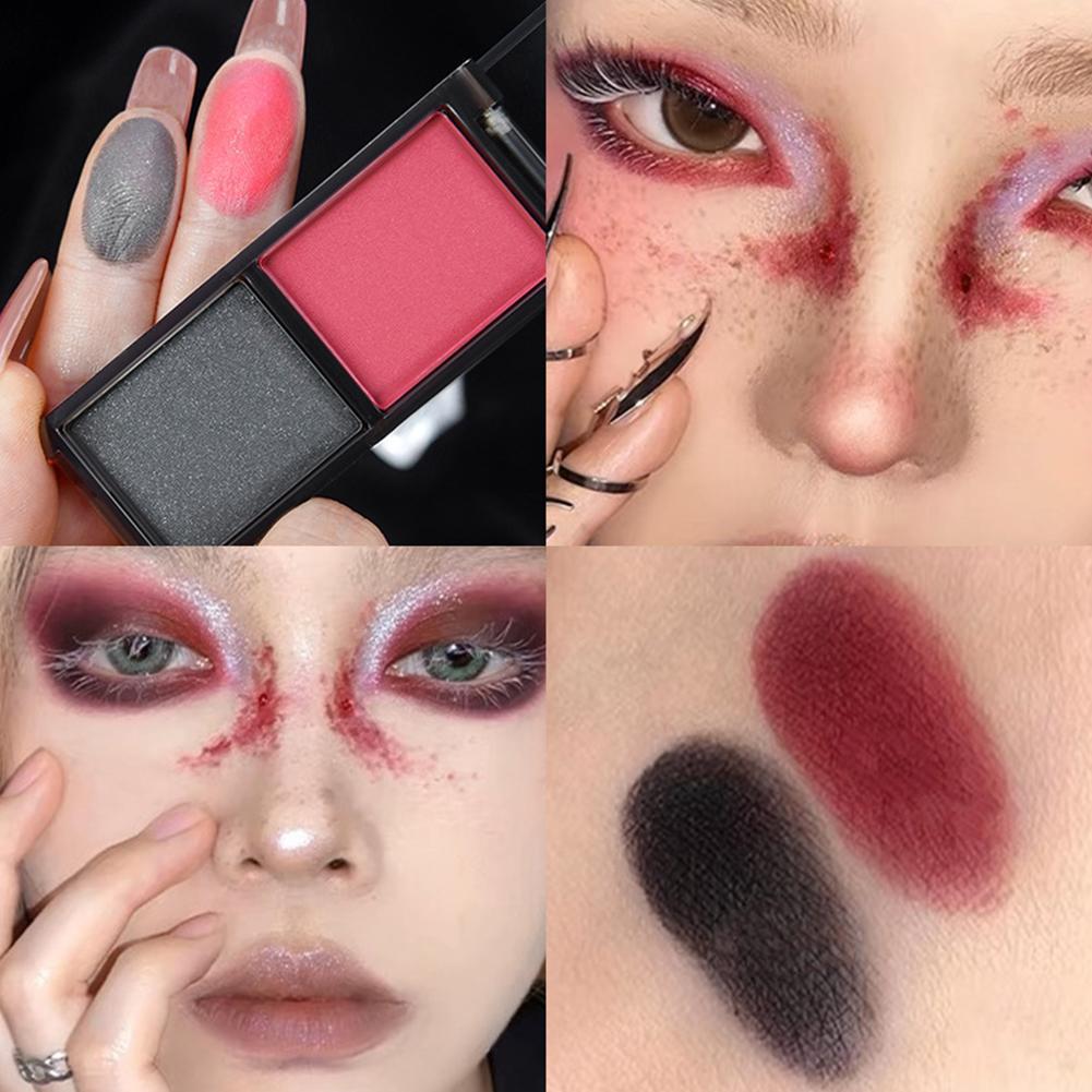 MGL Dual Tone Dark Eyeshadow Palette Highly Pigmented Matte Shimmer Eye Shadow สําหรับ Smoky Punk Ro