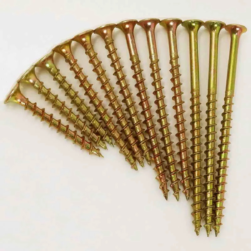 Wood Interior Construction Screw Coarse Thread Phillips Drive Bugle Head Yellow Zinc Drywall Screw A