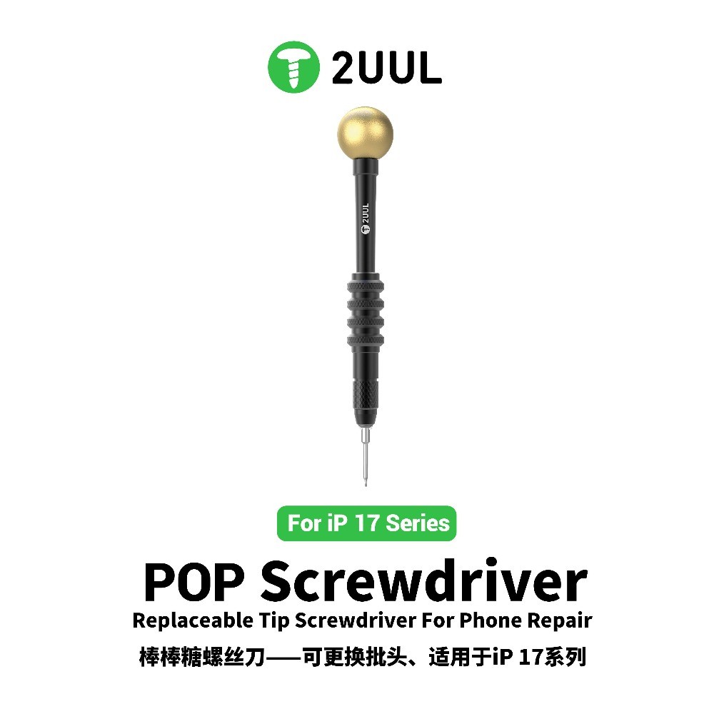 2UUL SD87 POP ไขควงเปลี่ยนแม่เหล็ก 4IP Tip ไขควงสําหรับ IPhone 17 Series ด้านล่างสกรูถอดชิ้นส่วนซ่อมเครื่องมือมือ