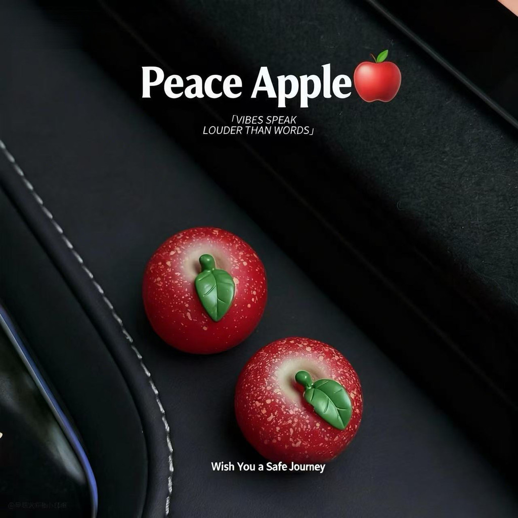 Apple Car Decor น่ารักแดชบอร์ดเครื่องประดับกาว Central Control หน้าจอตกแต่งสําหรับผู้หญิงอุปกรณ์ตกแต่งภายในรถยนต์