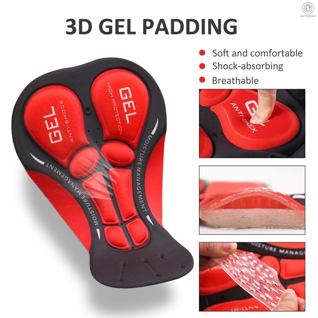 Lixada Men Cycle Jersey Breathable Short Sleeve Bike Shirt and Padded Shorts MTB Bicycle Clothing Su