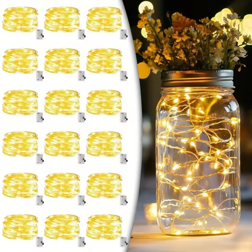 ไฟนางฟ้า LED กันน้ํา พร้อมสีสันสวยงาม มีความยาวให้เลือก 1M และ 2M เพิ่มบรรยากาศด้วยการเชื่อมต่อจากแบตเตอรี่หรือปลั๊กไฟ
