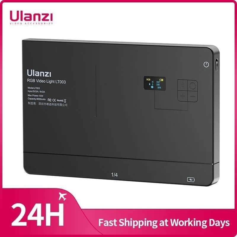Promotion Ulanzi LT003 15W RGB Video Light Full Color Panel Light 8000mAh Rechargeable Photography S