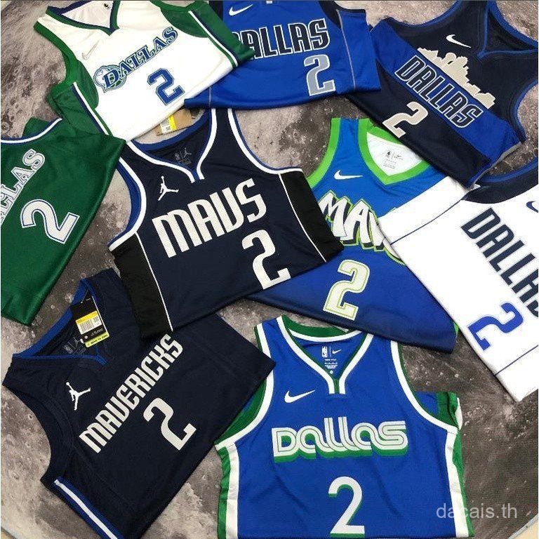 [กดร้อน] Dallas Mavericks No. 2 เสื้อกั๊กเสื้อบาสเก็ตบอล Kyrie Irving
