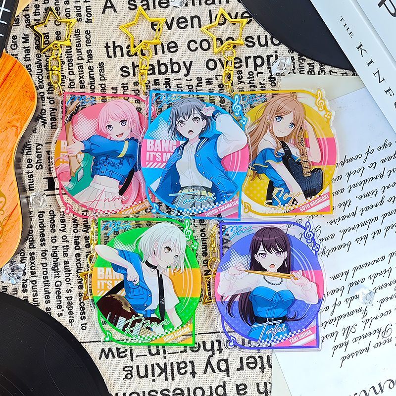 BanG Dream KeyChain MyGO Key Chain ผู้หญิง CD บันทึกจี้อะคริลิค Anon Chiya Key แหวน Soyo Nagasaki อุ