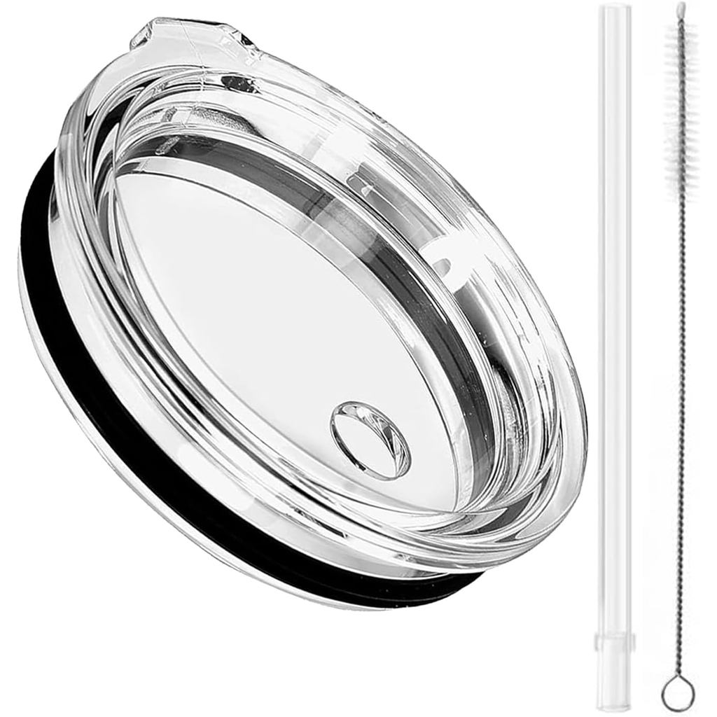 LUCEMILL เปลี่ยนฝาสําหรับ YETI Rambler 16 oz Pint, แก้วน้ํา 20 oz, 24 oz, 25 oz, ฝาฟางแก้ว 20 oz สํา