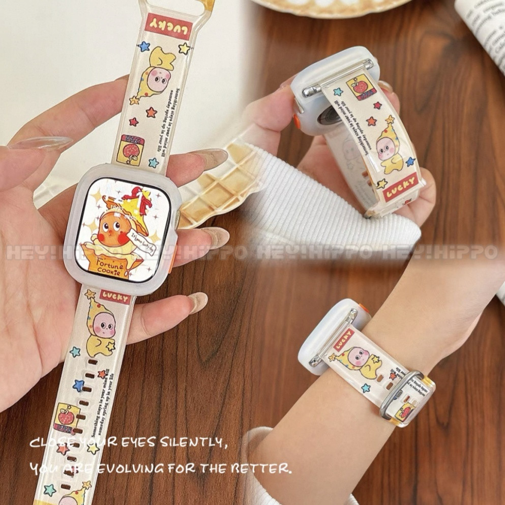 การ์ตูน Star Baby TPU ทาสีสายรัดเหมาะสําหรับ iwatch 11/SE3/10/9/8/7/6/5/4/3/2/1 เคสป้องกันซิลิโคนเหมาะสําหรับ 49/46/45/44/42/41/40/38 มม.