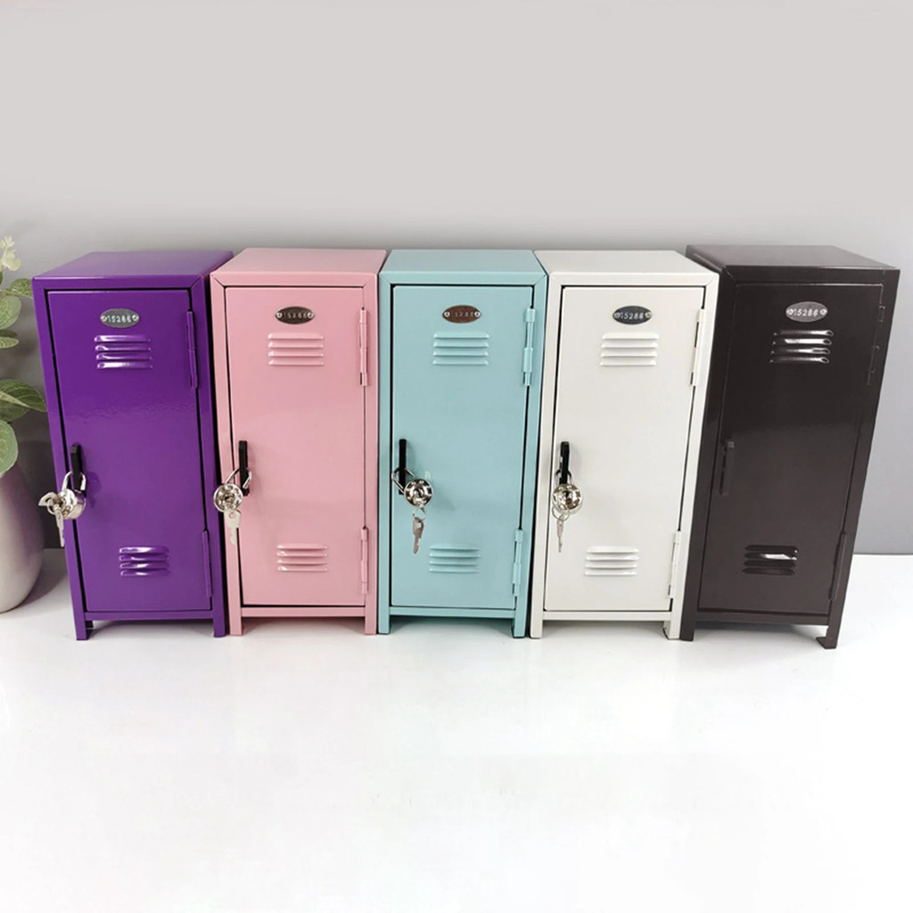 Mini Locker Cabinet Stackable Storage Bin ตู้เก็บแต่งหน้าขนาดเล็ก Mini Locker กล่องสําหรับห้องนอน Ap