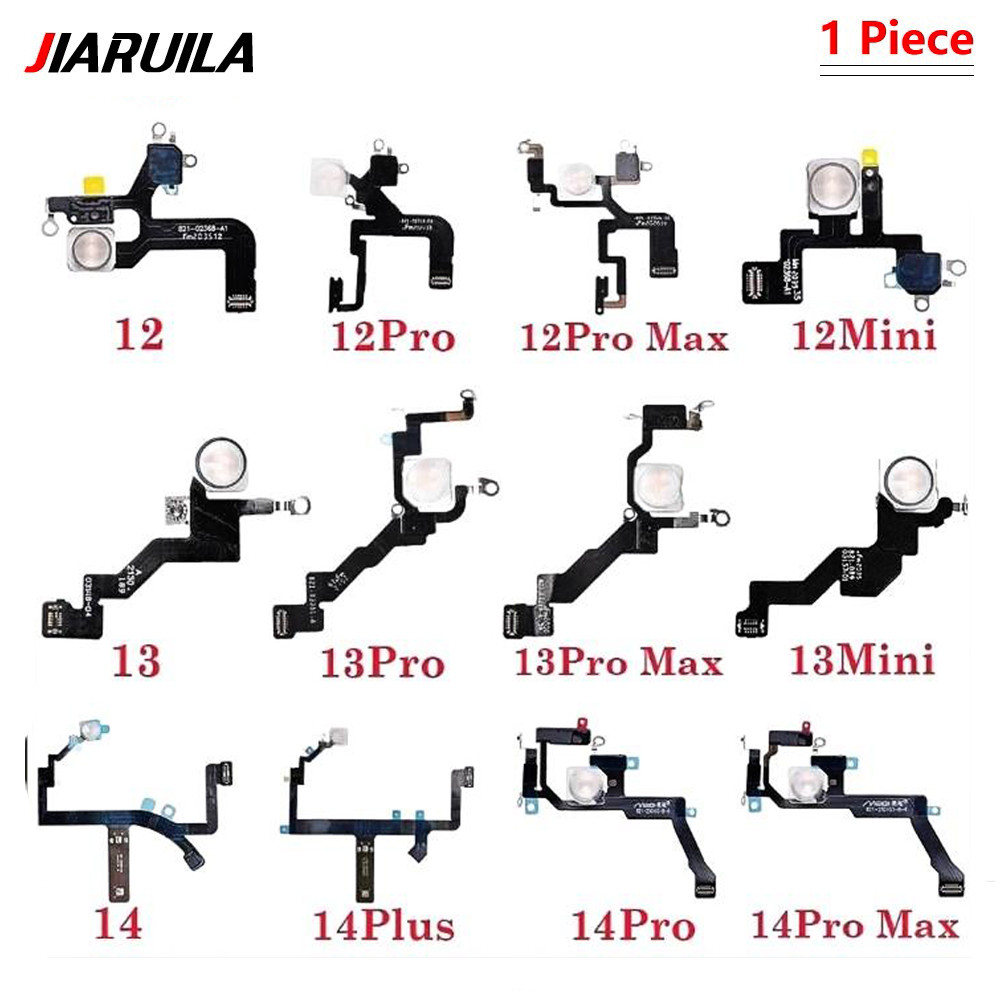 สําหรับ Phone 12 13 14 15 Series Pro Max Mini Plus LED Flash Light Sensor แพรแฟลช Flex Cable พร้อมไมโครโฟน
