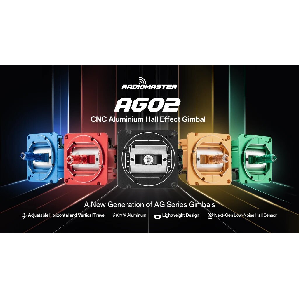 RADIOMASTER AG02 CNC Hall Gimbals for TX15 & TX16S & Boxer Radio อุปกรณ์โดรน Drone