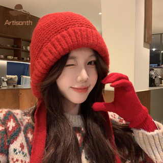 ส่งเร็ว💥หมวกบีนนี่ถักผู้หญิง ฤดูหนาวแฟชั่นสไตล์เกาหลี อเนกปร…