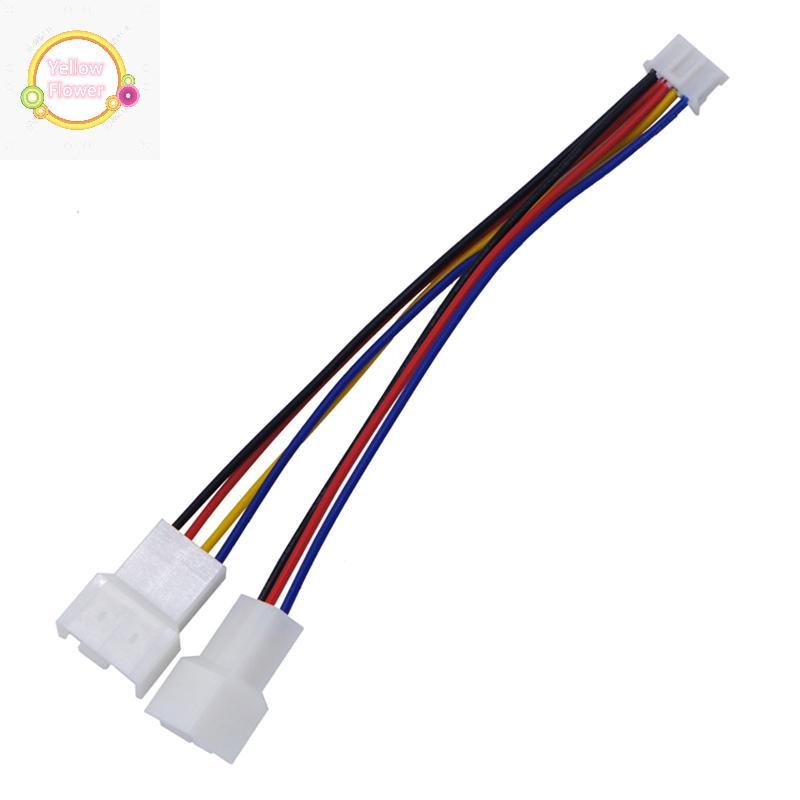 YellowFlower พัดลมสายไฟ 12 ซม. PH2.0 ขนาดเล็ก 4Pin ถึงคู่ 3Pin/4Pin สายพัดลม PVC Power TH