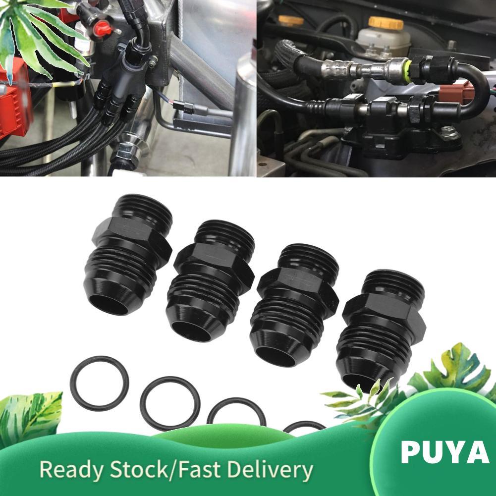 Puya Puya GLOGLOW ORB ด้ายชายกันสนิมอะแดปเตอร์ 1500 PSI Duty 4pcs อุณหภูมิน้ำมัน Cooler (8AN TO 6AN)