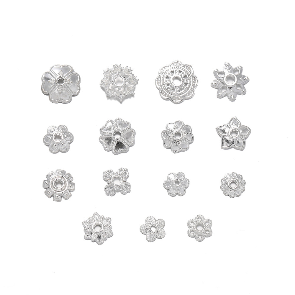 ฐานลูกปัดโลหะผสม สีเงิน สำหรับทำสร้อยข้อมือและสร้อยคอมือสมเอง (DIY) 50 ชิ้น - รูปที่ 5