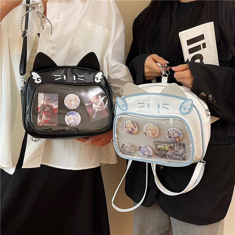 Y2K Millennial Hot Girl Pain Bag Student Commuter Cute Mechanical Cat 2025 ใหม่ขนาดใหญ่ความจุ Colleg