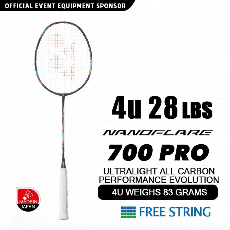 YY NANOFLARE 700 PRO ราเก็ตแบดมินตัน กรอบเดิมพร้อมสาย Midnight สีม่วง 4U5 PBSI