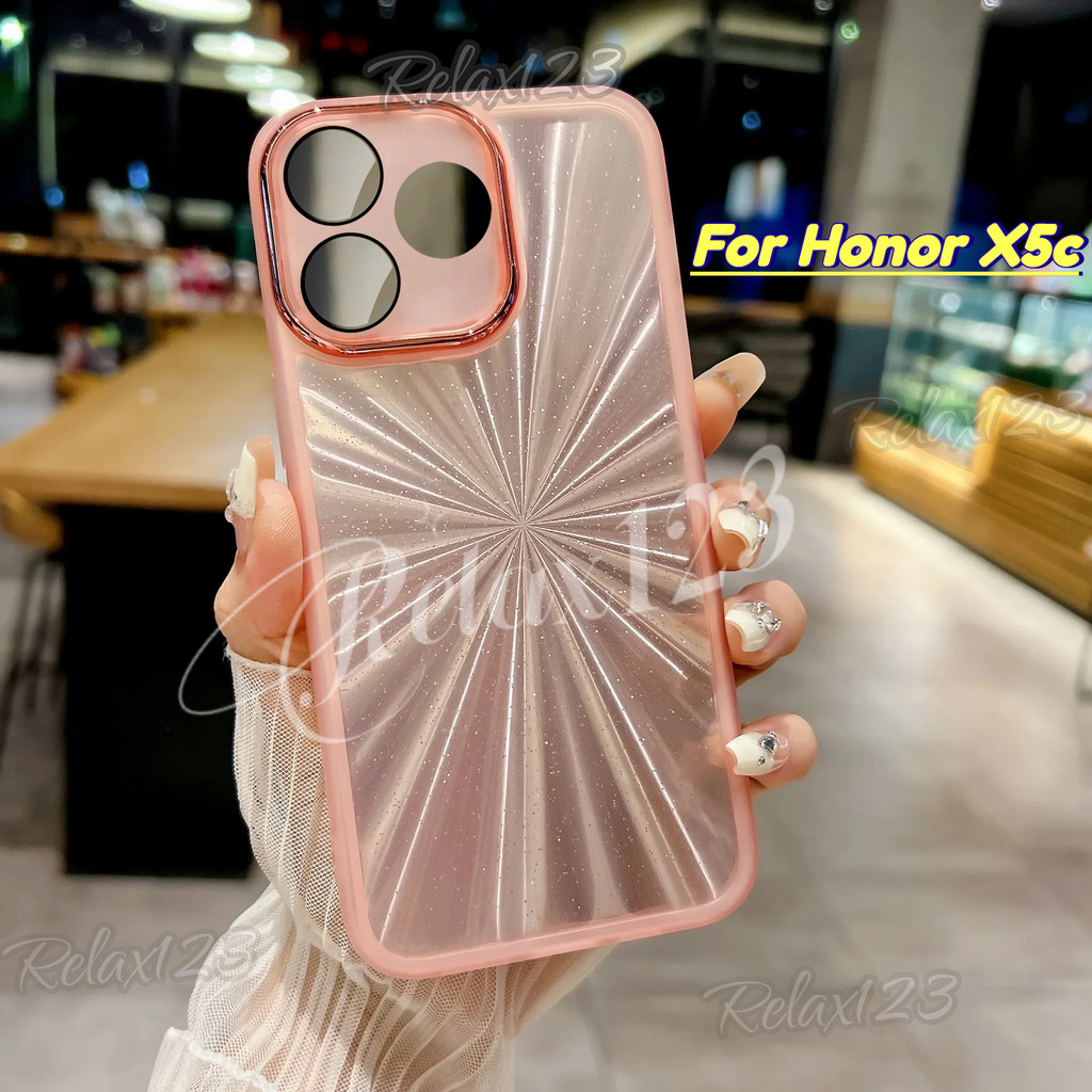 สําหรับ Honor X5c 4G 2025 Honor X5C X5c Plus HonorX5c HONOR X5c HONOR X5c + 4G 2025 ปลอกเลเซอร์ดอกไม