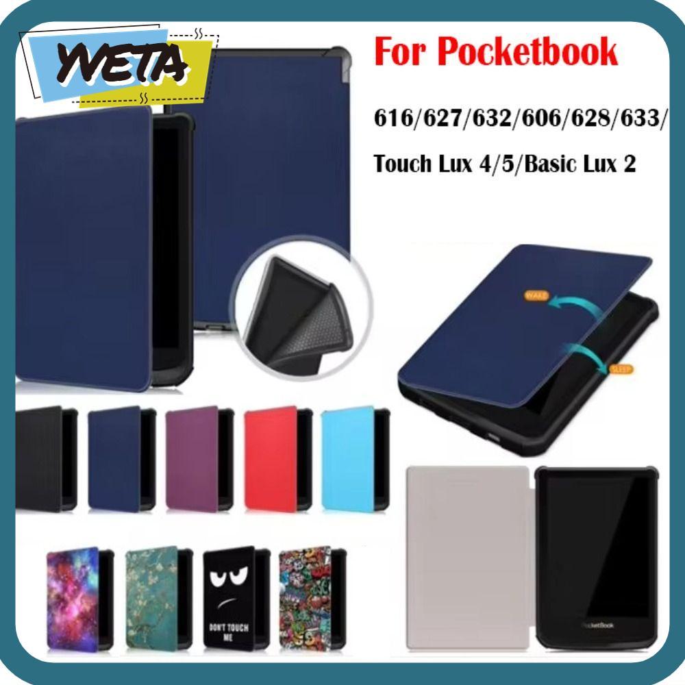 YVETA เกราะป้องกัน, กันกระแทก TPU E-Reader , 2024 Auto Sleep/Wake Soft Slim Folio Cover สําหรับ Pock