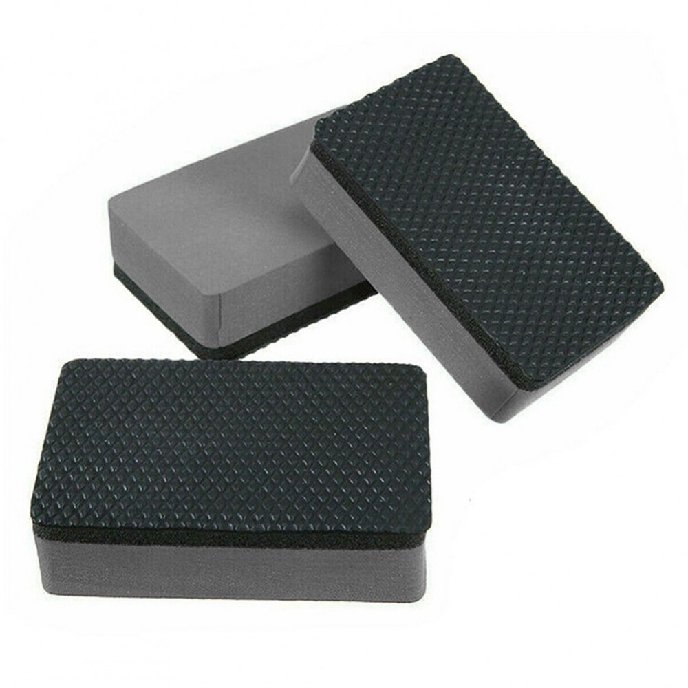 3X/Set Car Clay Bar Pad ฟองน้ําบล็อกทําความสะอาด-Eraser Wax Polish Pad อะไหล่