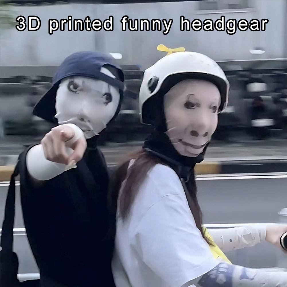 ตลก 3d Balaclava Mask การออกแบบไม่มีรอยต่อ Spoof Face Sides All Dragon Emoji หน้ากากคอสเพลย์ Headwea