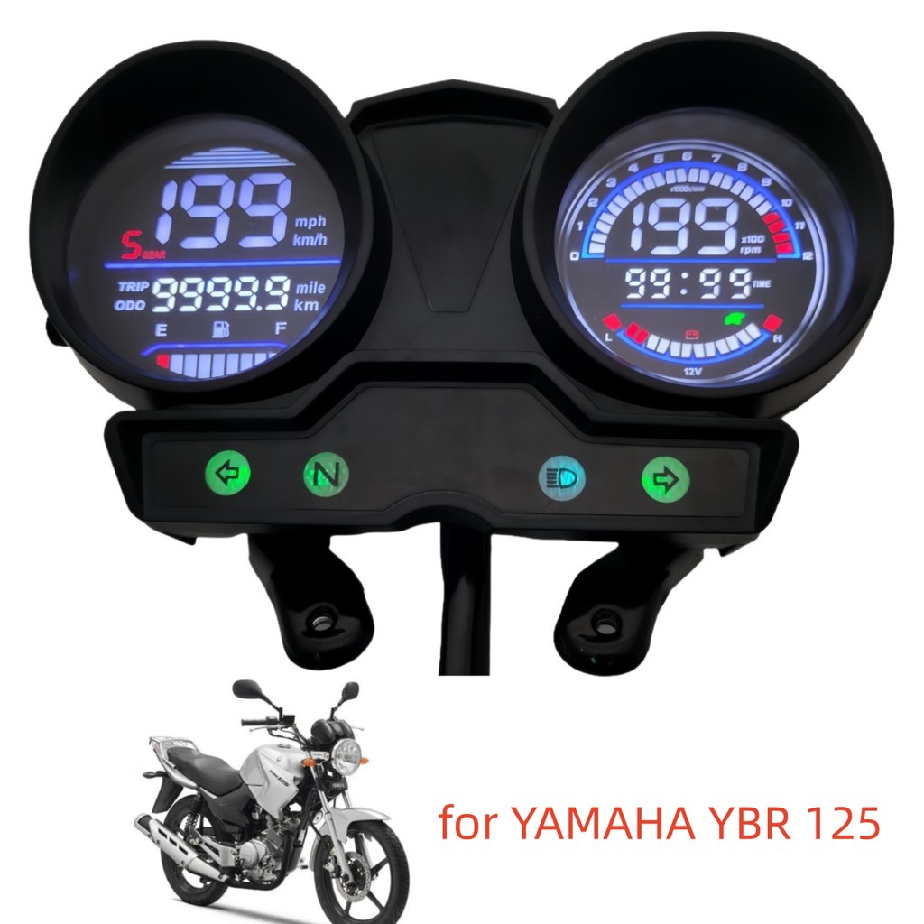 สําหรับ YAMAHA Factor YBR125 YBR 125 Digital Meter Ybr Factor 125 LED Speedometer เครื่องวัดระยะทางร