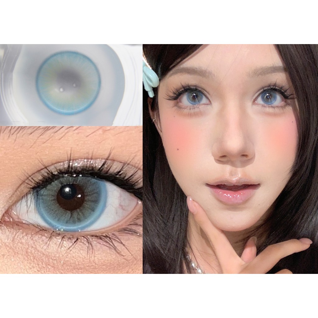 (1 คู่)BCMLAN, Serltyca Brand ,14.20mm,Gdia:13.5mm ,(เกรด 0-8), คอนแทคเลนส์ 6 เดือนใช้ (สีน้ําเงิน)