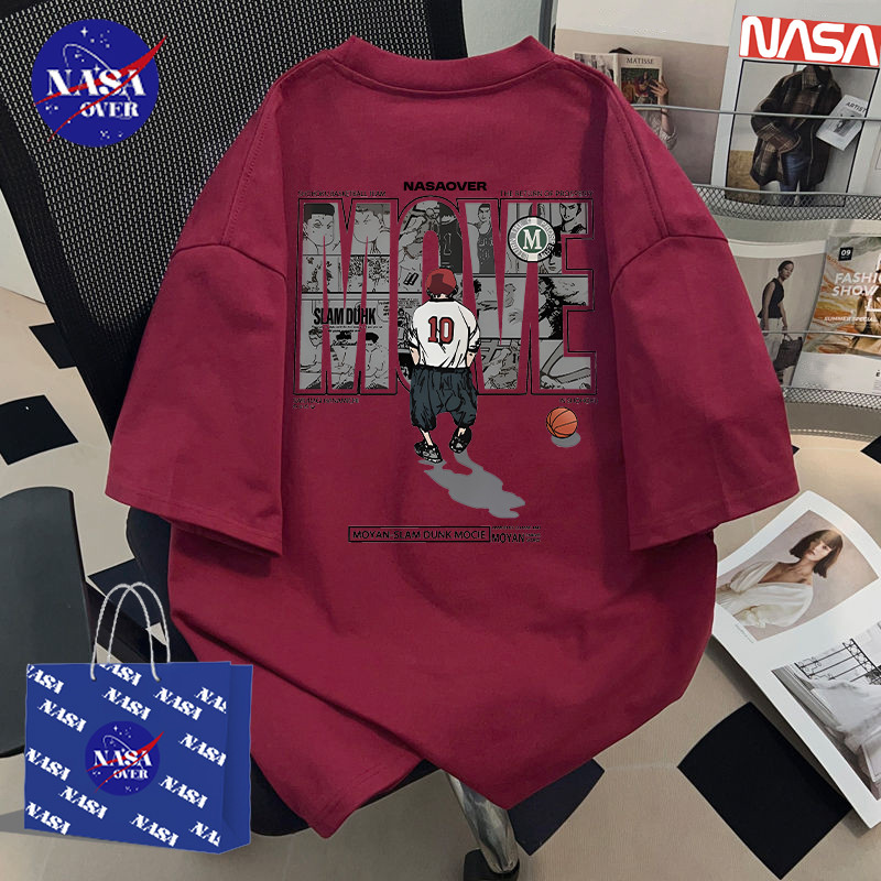 【พร้อมส่ง】🔥NASA ฤดูร้อน oversize แขนสั้น เสื้อยืด สไตล์ญี่ปุ่น Anime 💥ยูนิเซ็กส์ cool street styleYG1037 - รูปที่ 6