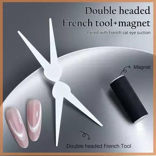 [Further] New French Dual Ended French Eye Magnet Tool แผ่นรูปตัว Y Magnetic Auxiliary Tool Gel Polish Magnet Rod Tool DIY [TH]