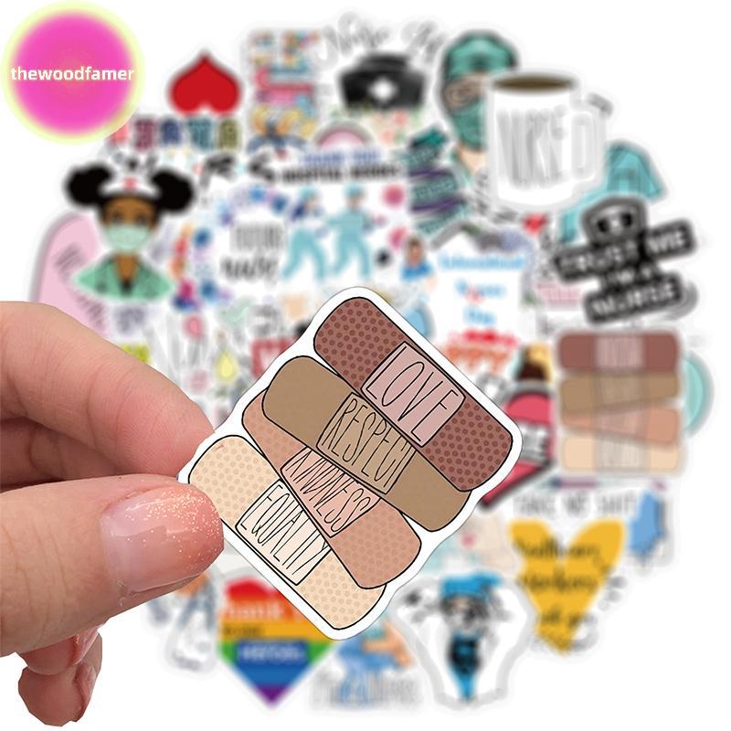 Well 50 ชิ้นหมอพยาบาลพยาบาลน่ารัก Angel Graffiti สติกเกอร์กระเป๋าเดินทางแล็ปท็อป Decal TH
