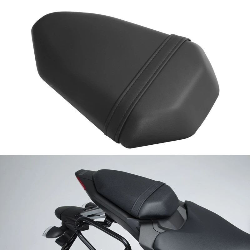 รถจักรยานยนต์สีดําที่นั่งผู้โดยสารด้านหลัง Pillion Saddle สําหรับ Yamaha FZ07 FZ 07 2014-2017 2015 2