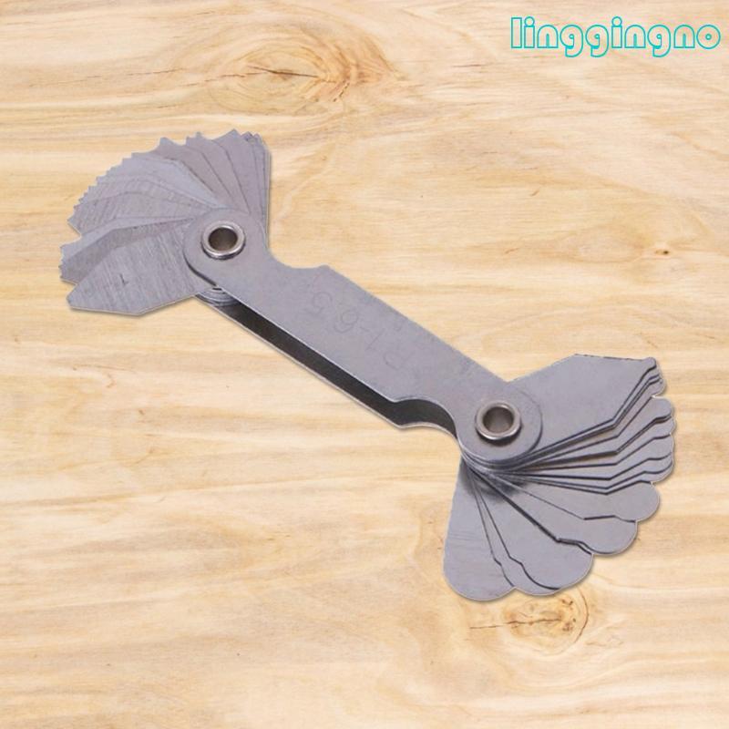 RR แบบพกพาสกรู Pitch Radius Gauge วัดสแตนเลส Radius Gauge