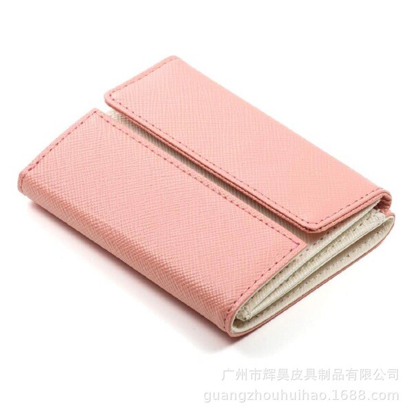 perota brand กระเป๋าเงินสั้นสามพับหนังแท้ผู้หญิงอเมซอนญี่ปุ่น