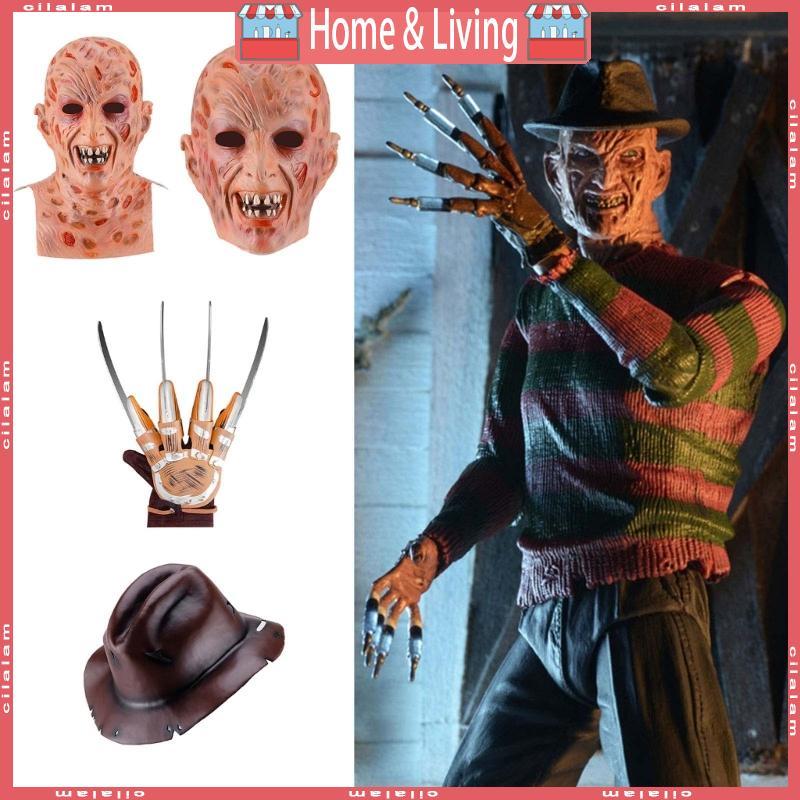 CI Freddy Krueger Latex Costume Adult Party Nightmare Street Headgear