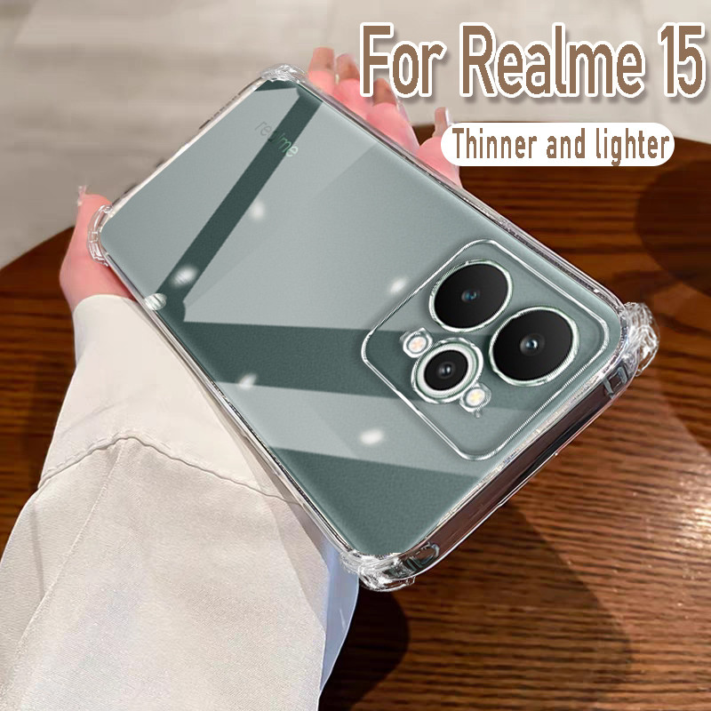 CASE REALME 15T / 15 5G / 15 PRO 5G / 14 4G / 14T SILICONE SOFT ANTICRCK CLEAR SHOCKPROOF SLIM FIT D