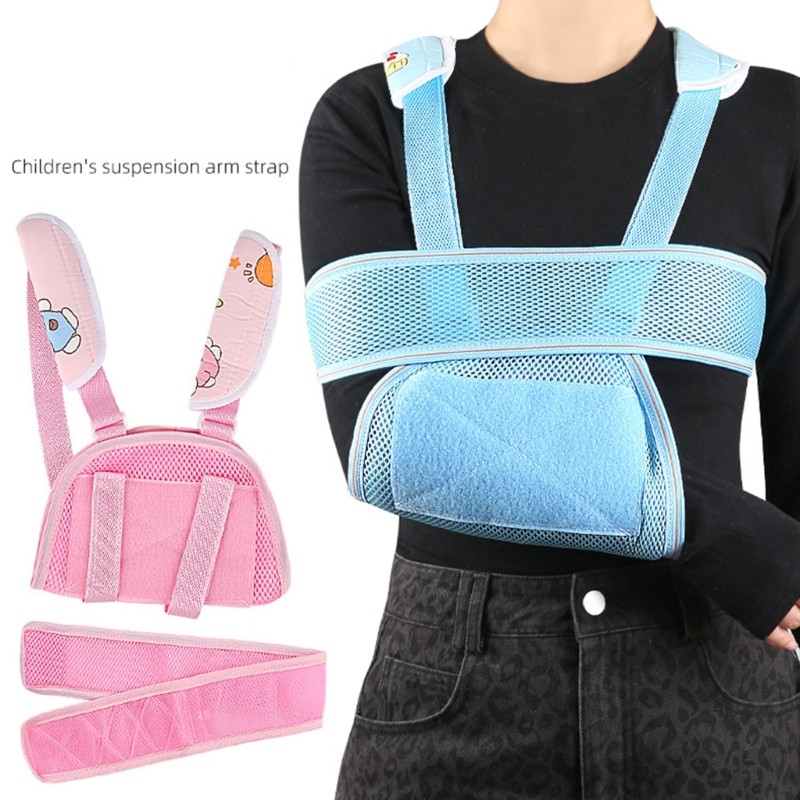 Cozy Breathable Kids Arm Sling Support พร้อมเสริม Padding Stabilizers Day