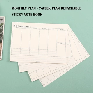 จัดส่งรวดเร็ว B5 สมุดโน้ตแพลนเนอร์รายสัปดาห์ รายเดือน planner weekly สำหรับนักเรียน สำนักงาน แผ่นบันทึก50แผ่น