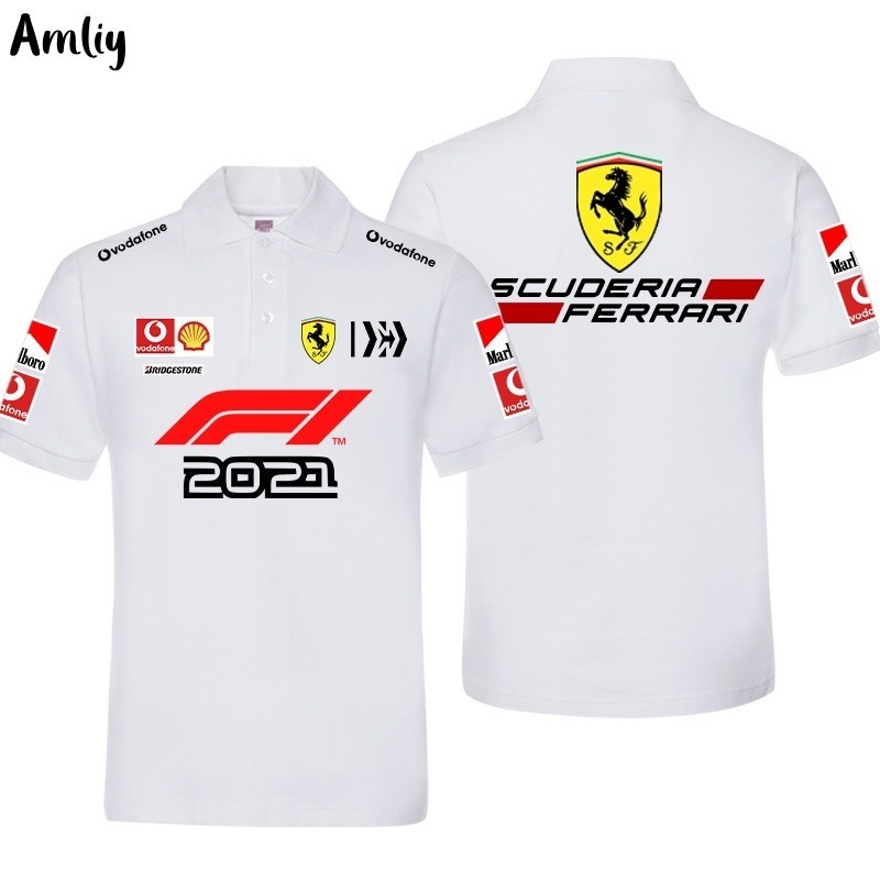 【polo】 Ferrari F1 Racing Team Polo Shirt Men's Summer Fashion Short Sleeve Unisex Polo Shirt w114[ s