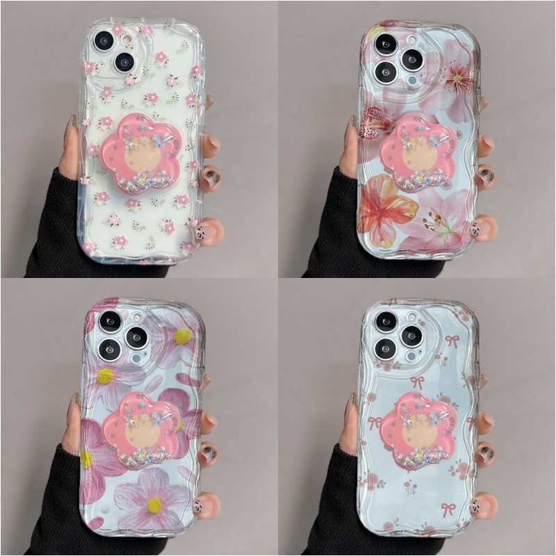 ดอกไม้ดอกไม้ผู้ถือโทรศัพท์สําหรับ VOVO V60 Lite V50 V40 Lite V30 V3E V29 V29E V27 V27E V25 V23 V23E 