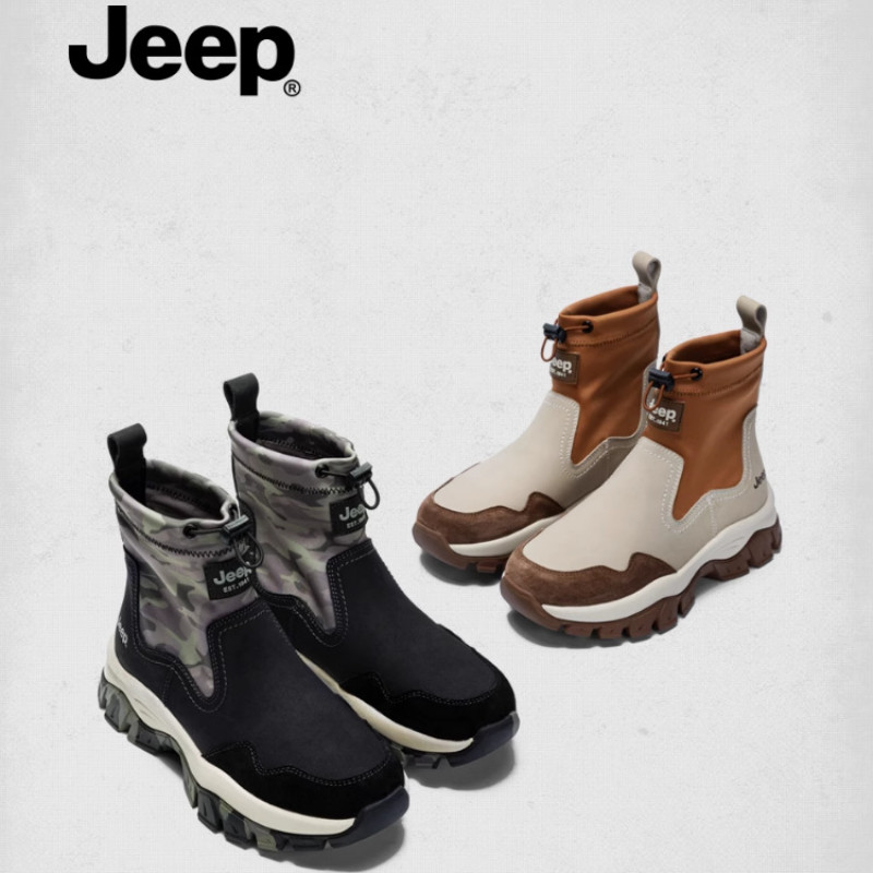 Jeep ของแท้เครื่องมือเชลซีรองเท้าผู้หญิงสไตล์ใหม่หนาSoled Anti-Slip Retro Outdoor Martin