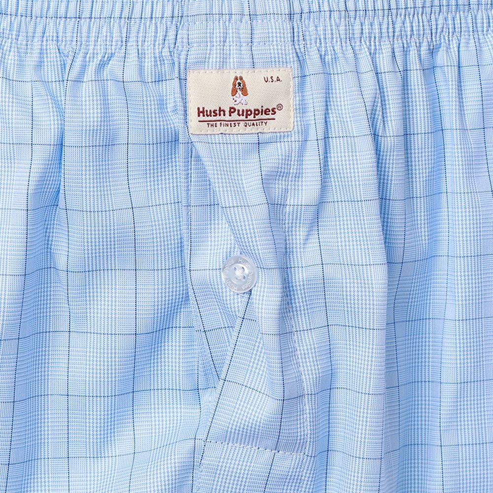 Hush puppies Underwear กางเกงบ๊อกเซอร์ผู้ชาย Sleepwear รุ่น HU H3W281 Boxer - สีฟ้า - รูปที่ 3