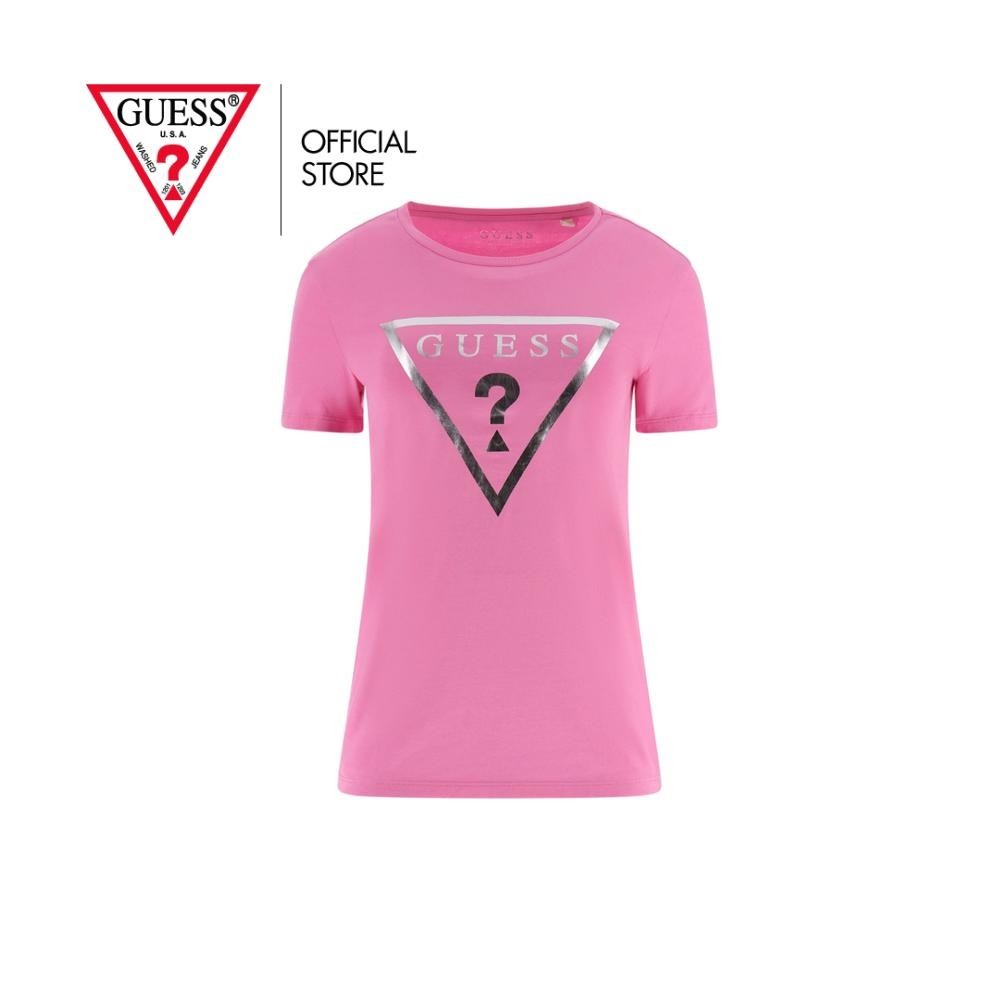 GUESS เสื้อยืดแขนสั้นผู้หญิง รุ่น Q5GI00KAKB1 สีชมพู