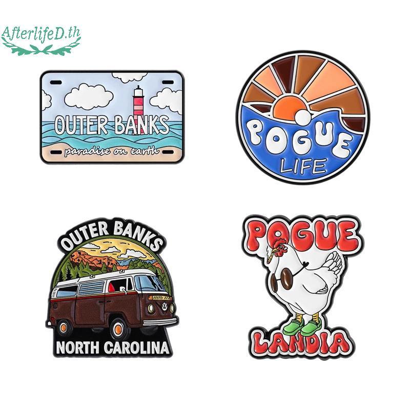 เข็มกลัด Lapel Badge สไตล์ Outer Banks, NC สำหรับคนรักทะเล และเป็นของขวัญ