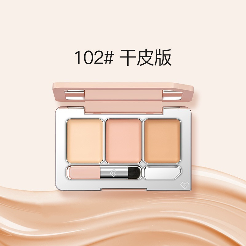 2.0 รุ่นอัพเกรด Spenny Spenny Tricolor คอนซีลเลอร์คอนซีลเลอร์ Palette Dark Circles ฝาครอบรอยสิวสิวฝ้