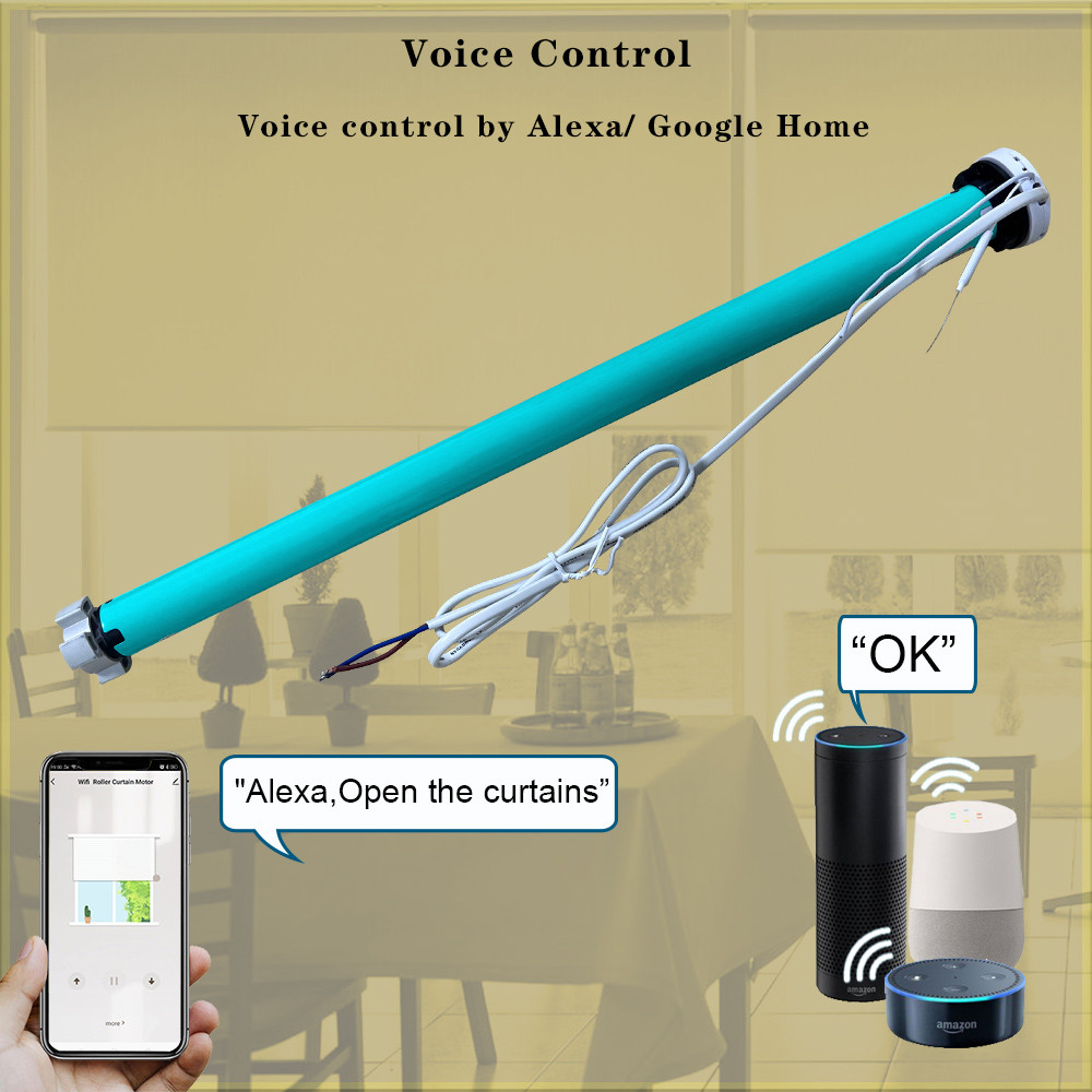 AC100V-240V แบบมีสาย Tuya Zigbee สมาร์ทผ้าม่าน Roller Blinds มอเตอร์สําหรับ 37 มม.38 มม.หลอด Windows