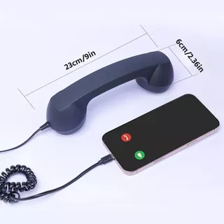 PERF ตัวรับมือจับโทรศัพท์พื้นฐาน Type-C พร้อมไมโครโฟนโทรศัพท์ Handset สไตล์โทรศัพท์ Free Wire Phone Handset