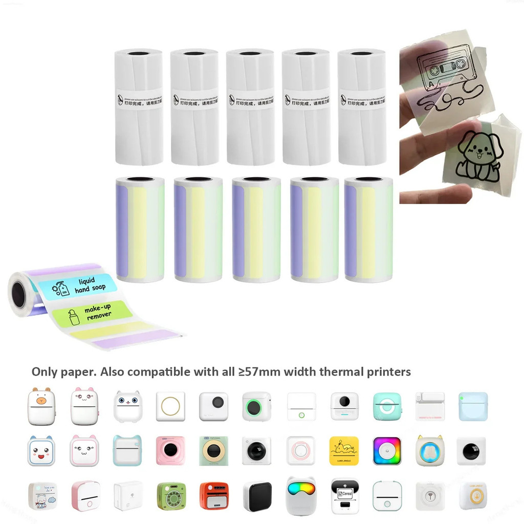 Must-Have Mini Printer Paper Transparent Adhesive Thermal Sticker For Inkless Printing Photo Picture