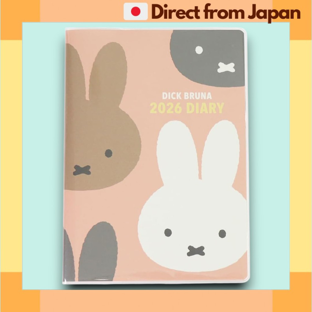 Miffy Planner 2026 A6 Weekly Pocket Planner Pink Square Japanese Stationery [Japan Shipped]