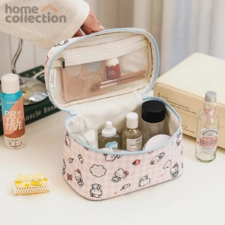 กระเป๋าใส่เครื่องสำอาง Sanrio Hello Kitty ความจุขนาดใหญ่ - กระเป๋าใส่เครื่องสำอางแบบพกพาสำหรับการเดินทาง