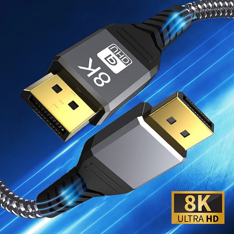 8K DP Cable 1.4 Adapter Cable DP To DP 8K 60Hz 4K 144Hz HDR 165Hz Port Adapter Audio Cable DP Cable 